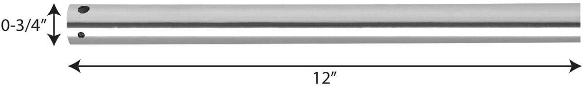 AirPro Collection 12 In. Ceiling Fan Downrod in Polished Chrome