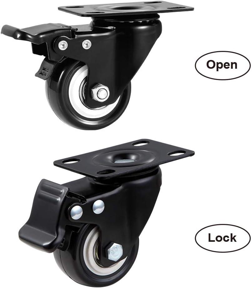 Swivel Plate Casters (Set of 4)