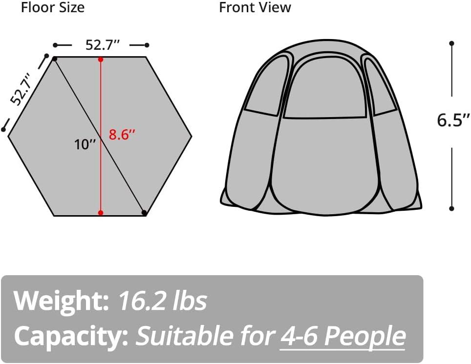 Beige 10' x 10' Fiberglass Pop-Up Canopy Tent