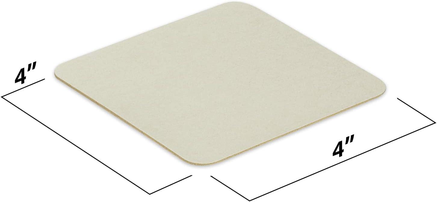 MT Products White Square Paper Cup 4" Drink Coasters - Pack of 125