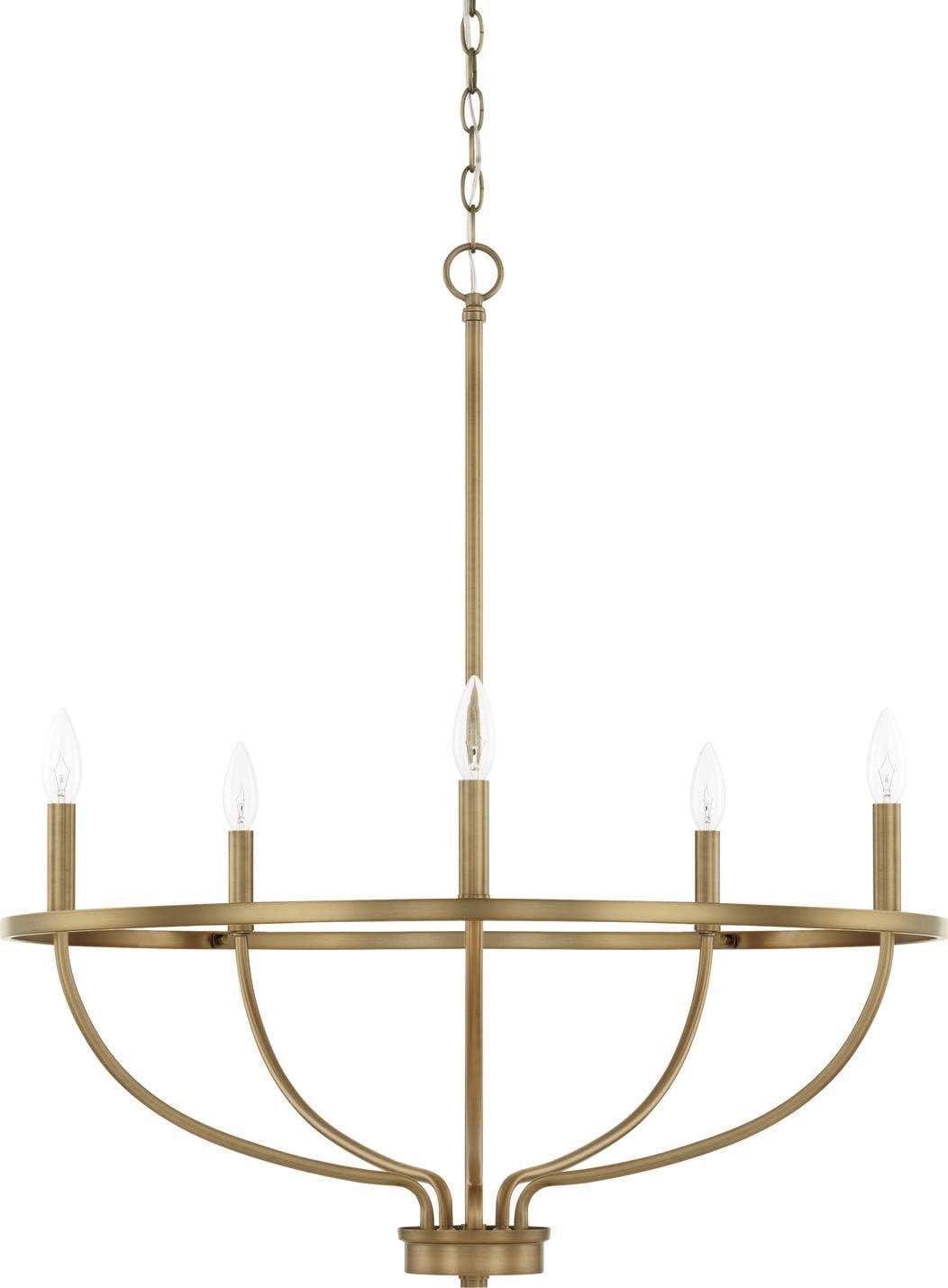 Capital Lighting Greyson 5-Light Aged Brass Chandelier