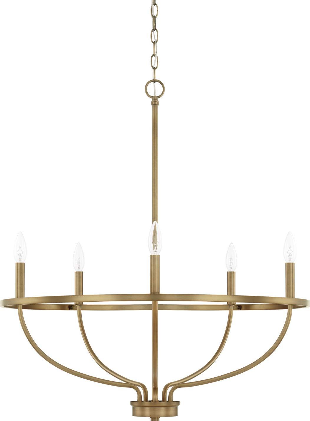 Capital Lighting Greyson 5-Light Aged Brass Chandelier