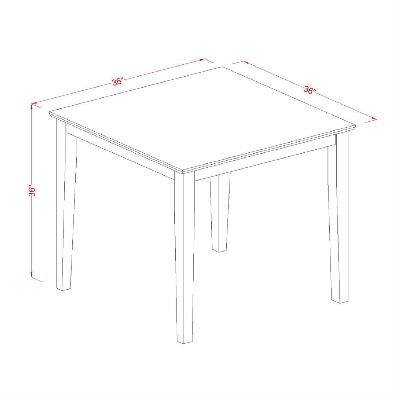 Oak Finish Square Pub Table with 2 Wooden Chairs