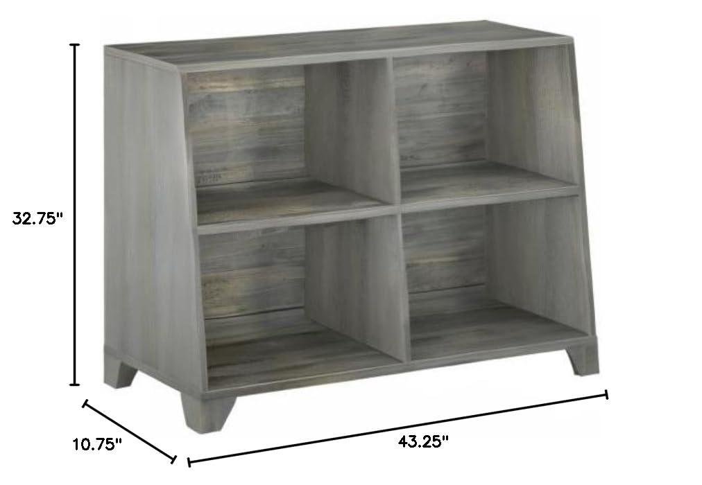 Max & Lily Bookshelf, 4 Shelves Bookcase, Solid Wood Bookshelves for Bedroom