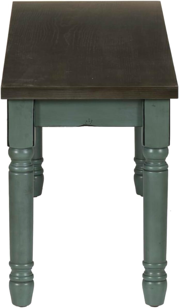 Ivor 40" Two Tone Solid Wood Farmhouse Dining Bench