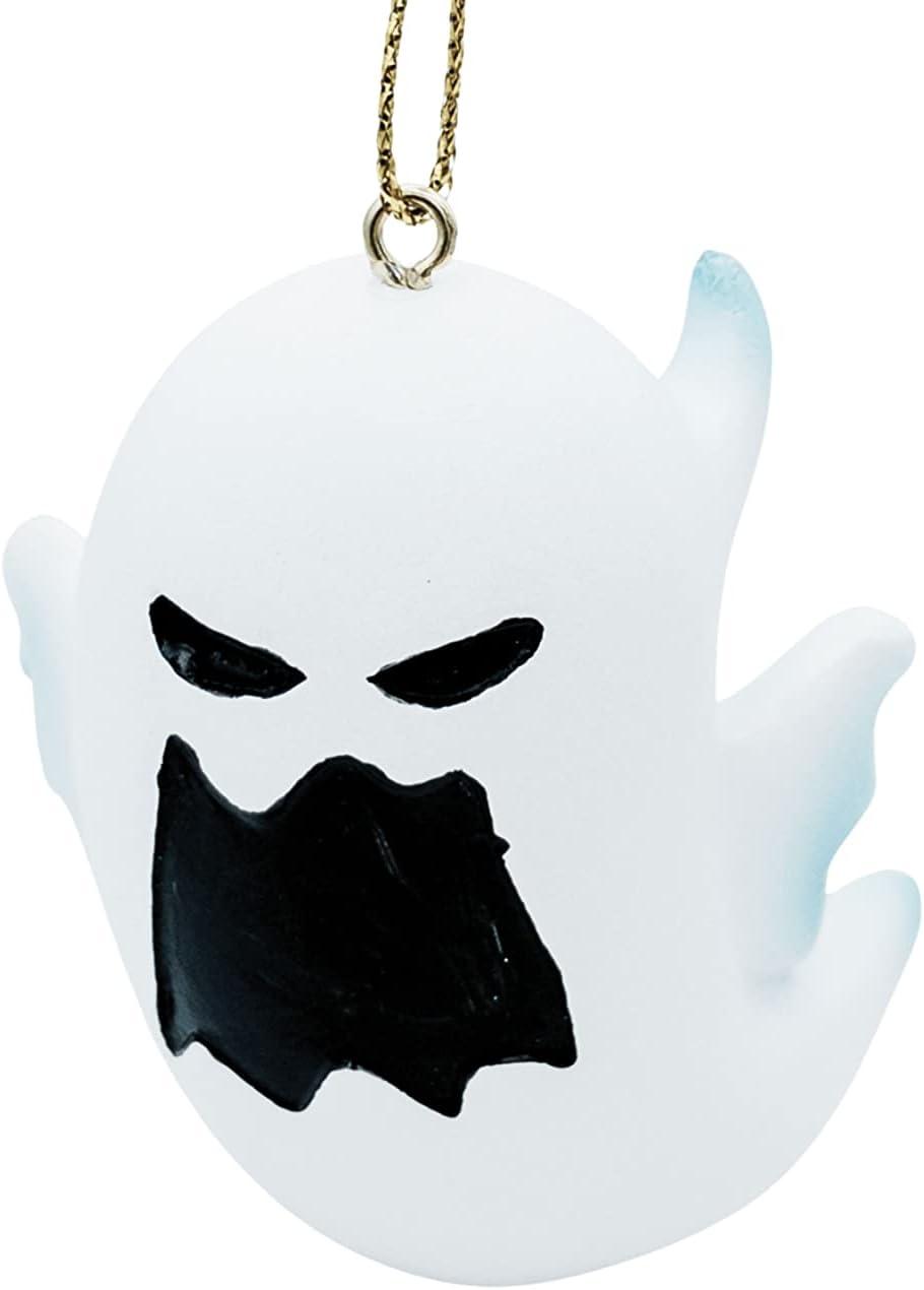 White Resin Ghost Hanging Halloween Ornament