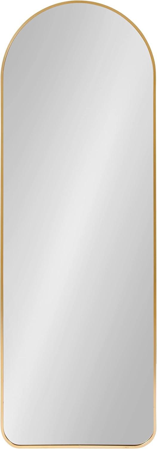 Kate and Laurel Zayda Metal Arch Mirror, 16x48, Gold