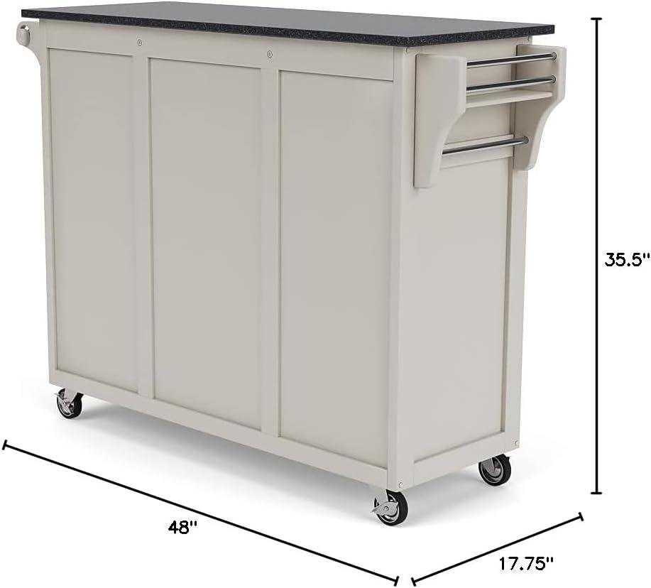 Homestyles Create-a-Cart Wood Rolling Kitchen Cart in Off White