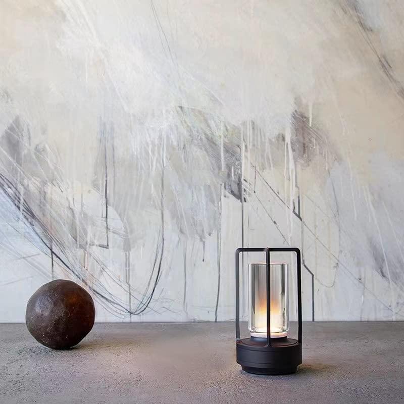 Jkung Portable Metal Table Lamp Touch Control Adjustable Dimmable Flicker Free Rechargeable Cordless Battery Powered Small Desk Lamp