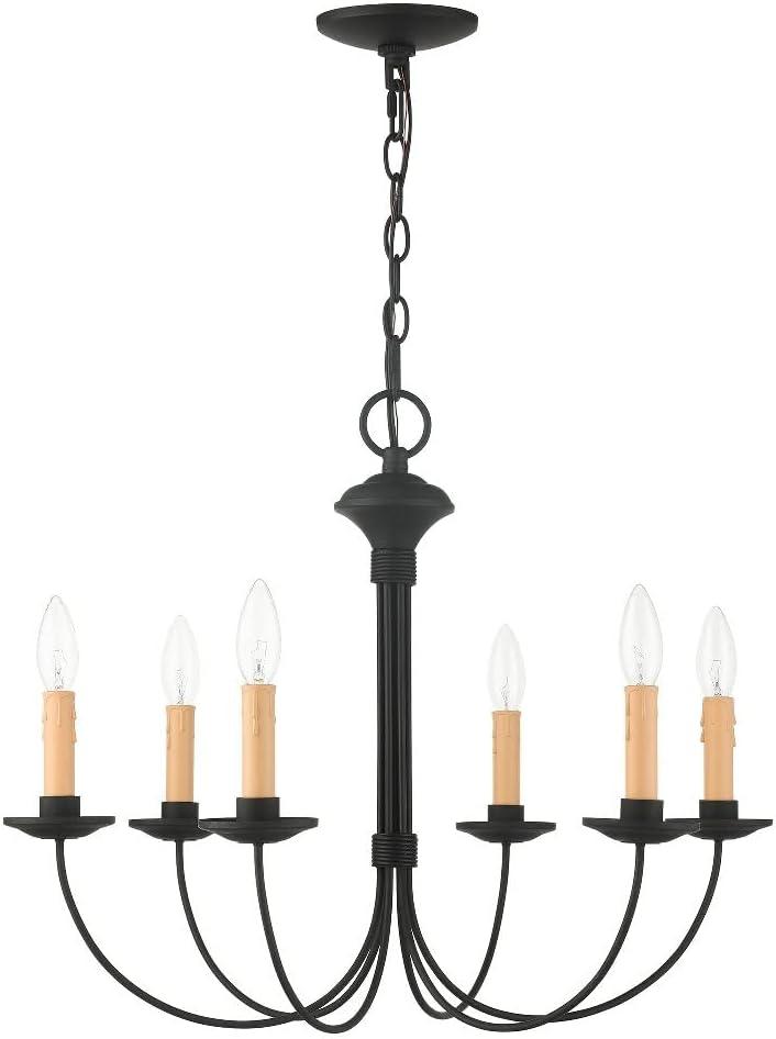 Livex Lighting Heritage 6 - Light Chandelier in  Black