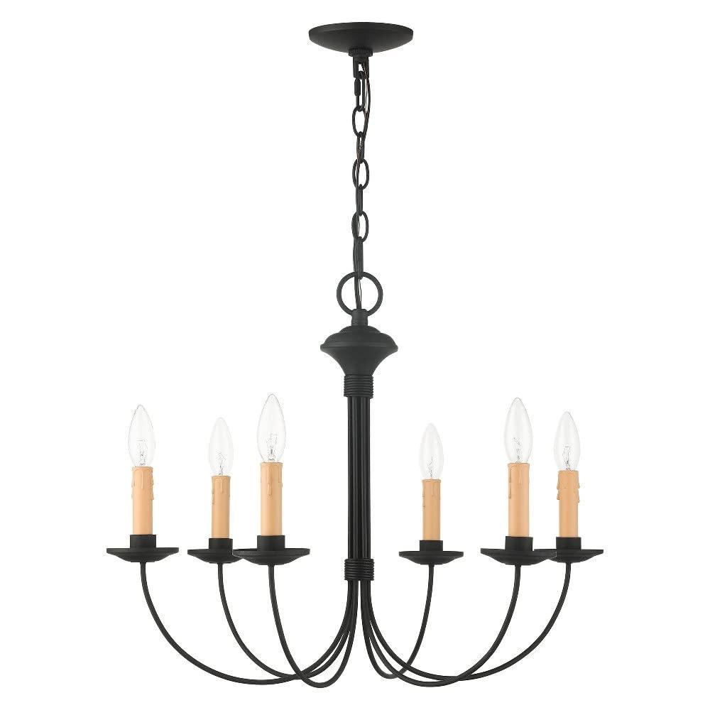 Livex Lighting Heritage 6 - Light Chandelier in  Black