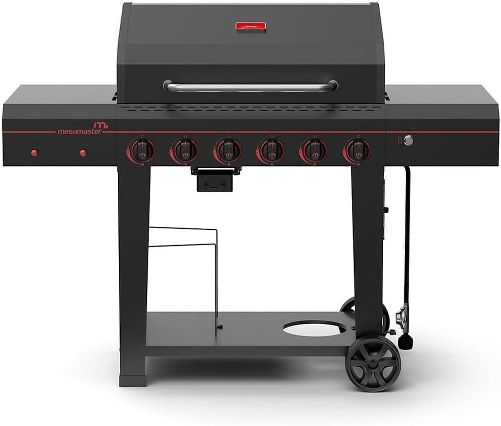 Megamaster 6 - Burner Freestanding Liquid Propane Gas Grill