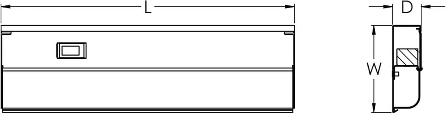 White 12-Inch LED Undercabinet Light with Polycarbonate Diffuser