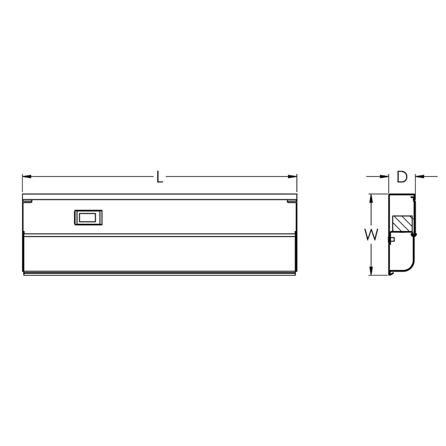 White 12-Inch LED Undercabinet Light with Polycarbonate Diffuser