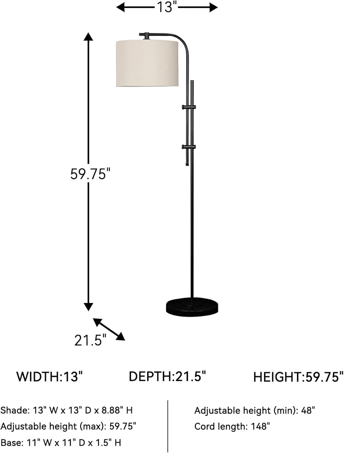 Baronvale Metal Floor Lamp Brass - Signature Design by Ashley: Adjustable Arm, UL Listed, 100W, Modern Style