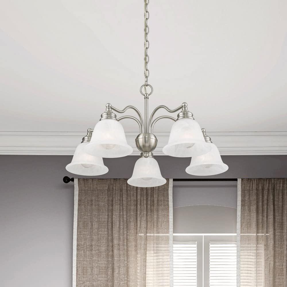 Livex Essex Convertible Chandelier Ceiling Mount in Brushed Nickel