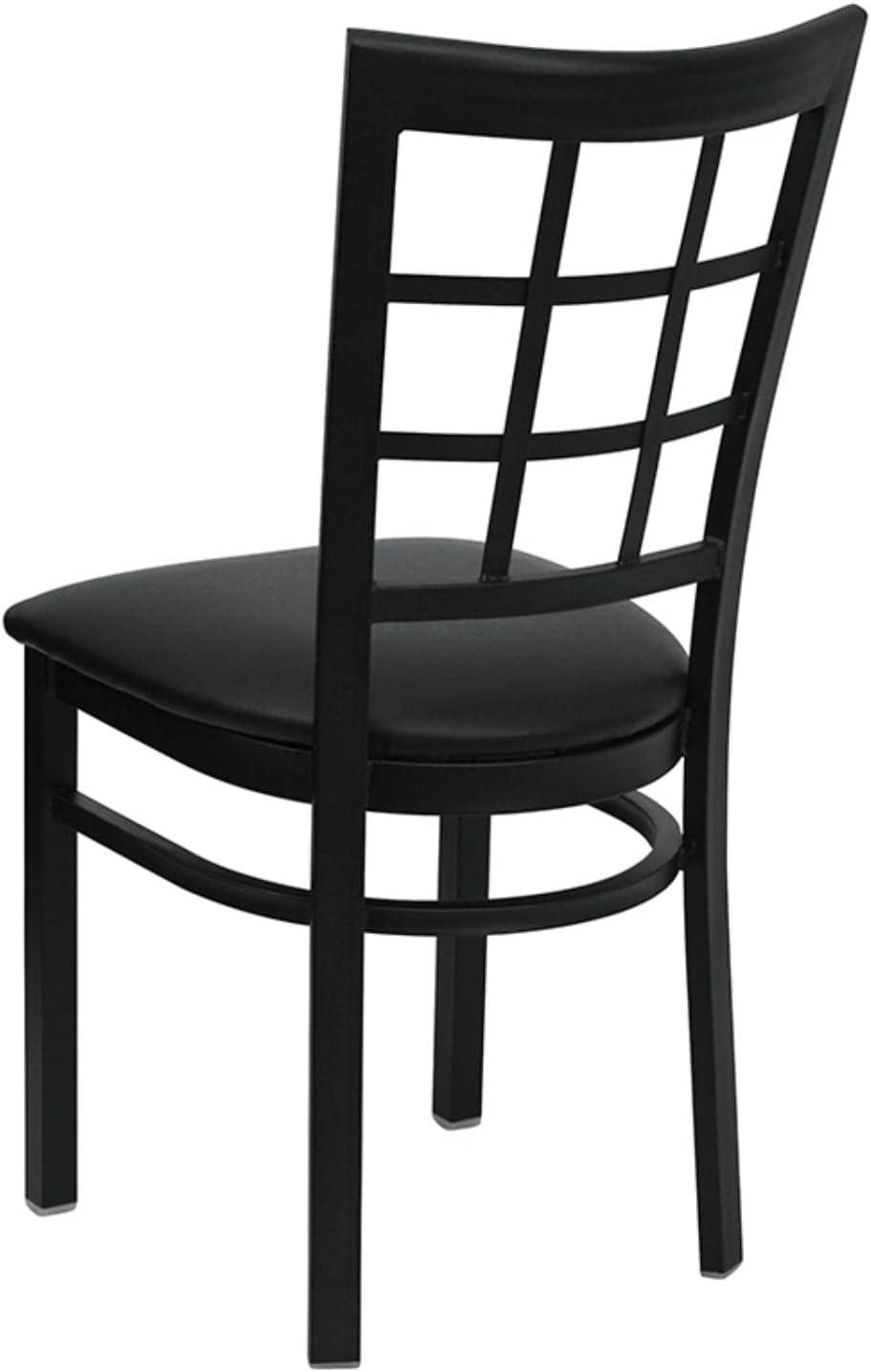 Flash Furniture Black Window Back Metal Restaurant Chair