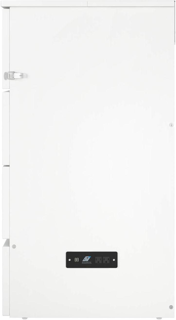 Full Deerfield Murphy Bed Chest USB Turbo Charger White - AFI