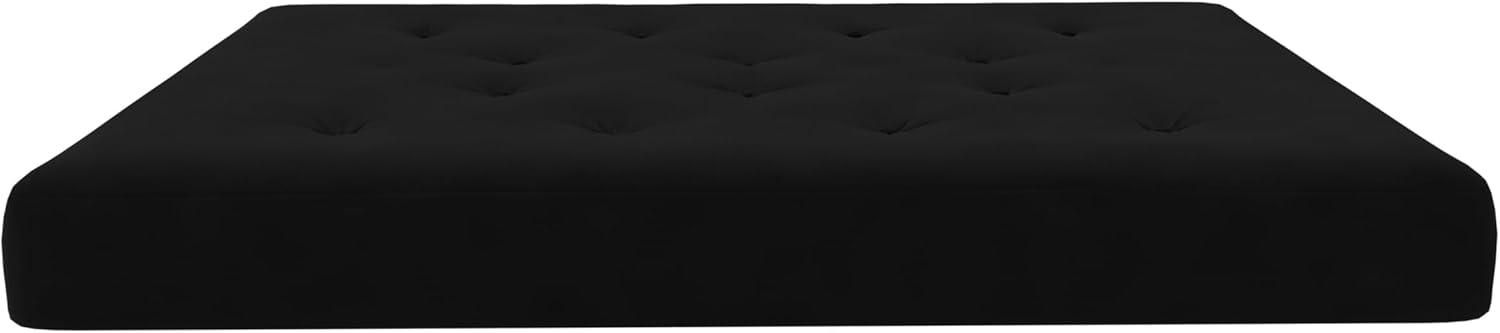 Signature Sleep Trule 8" Independently Encased Coil (Pocket) Futon Mattress, Polyester Linen, Full, True Black