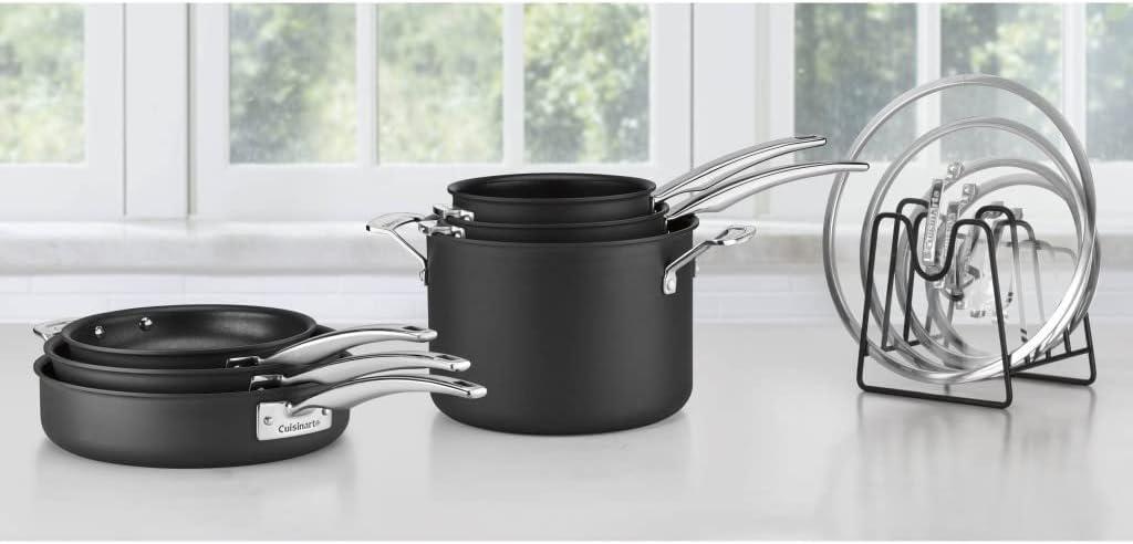 Gray Non-Stick Aluminum 11-Piece Cookware Set