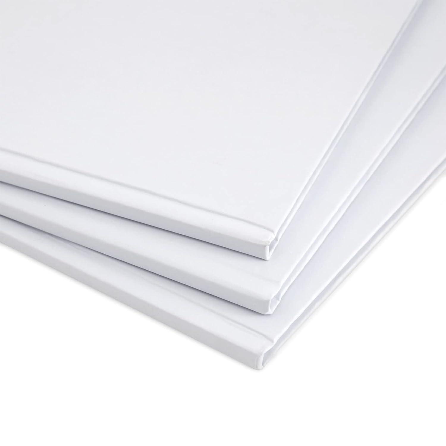 Paper Junkie White Hardcover Blank Books for Kids to Write Stories, 8.5x11 Unlined Journals for Students (36 Pages, 3 Pack)