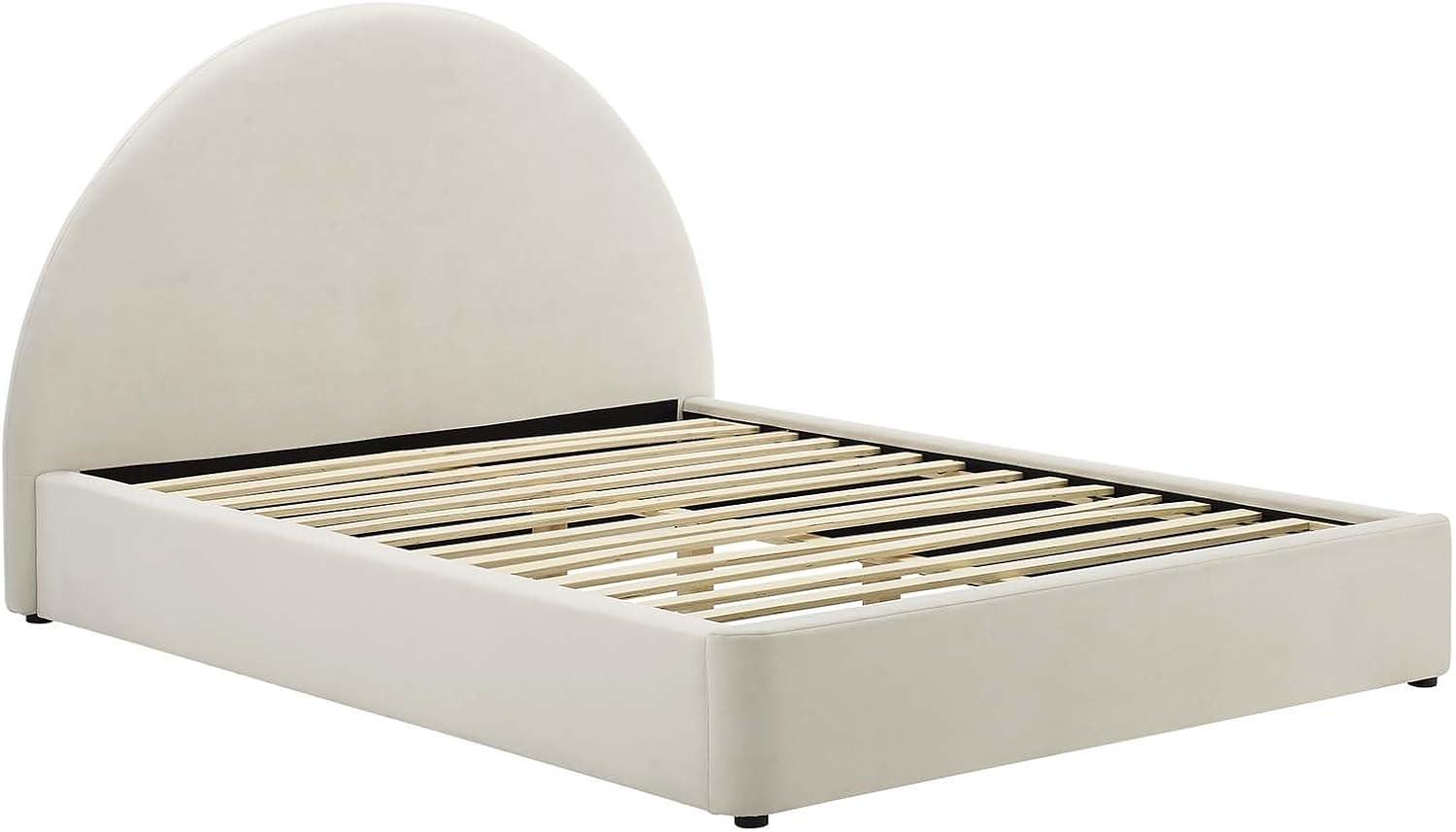 Modway Resort Performance Velvet Arched Round Platform Bed