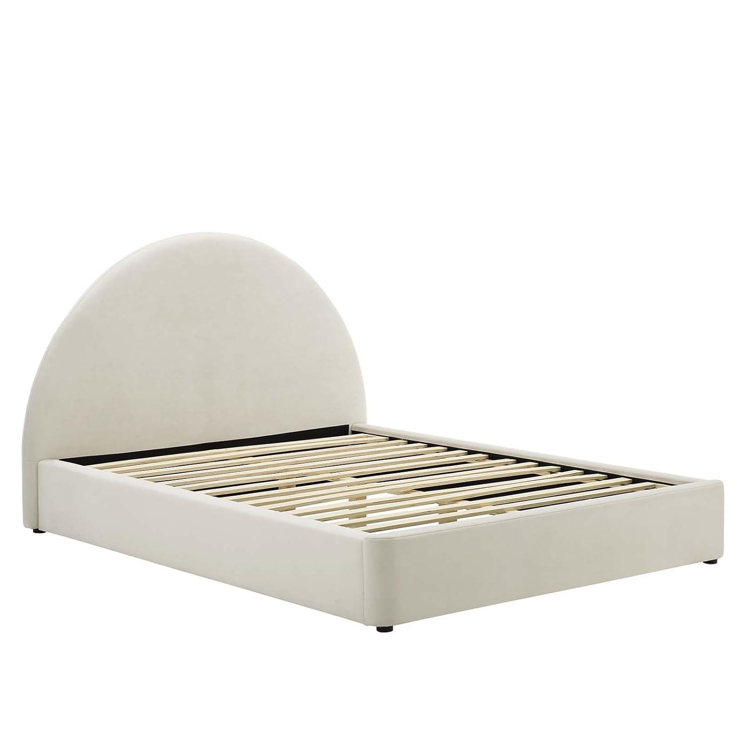 Modway Resort Performance Velvet Arched Round Platform Bed