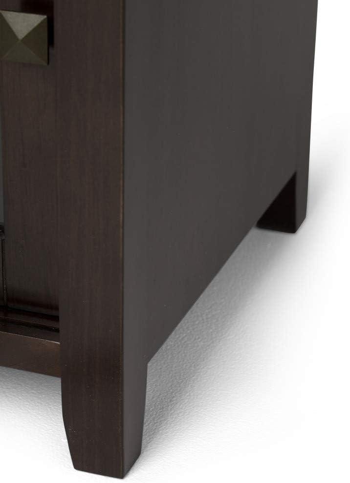 Simpli Cosmopolitan Wood 48"W TV Media Stand For TVs upto 50" in Mahogany Brown