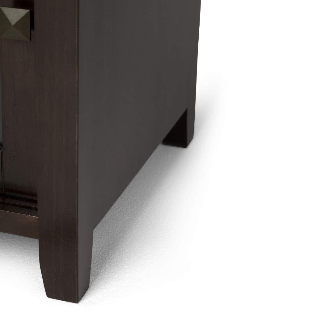 Simpli Cosmopolitan Soporte Multimedia para Televisores de Madera de 48" de Ancho para Televisores de hasta 50" en Marrón Caoba