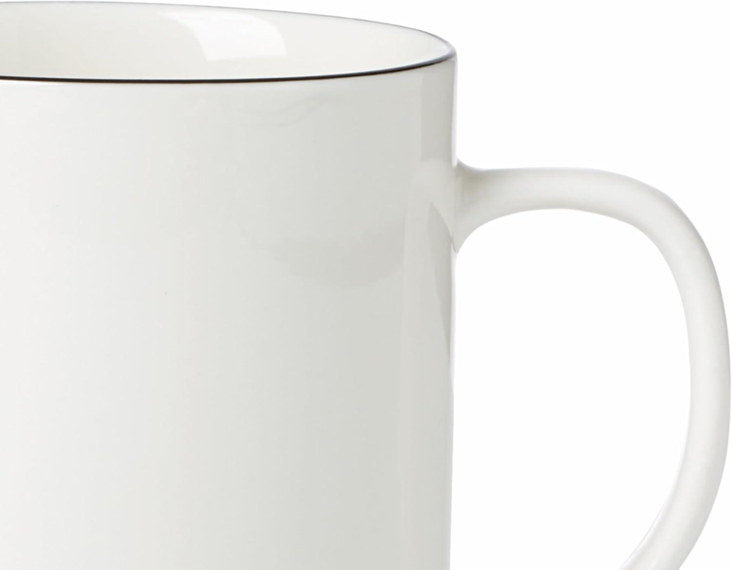 Oneida Oneida 24 Seven Black Rim Mugs, Set Of 4