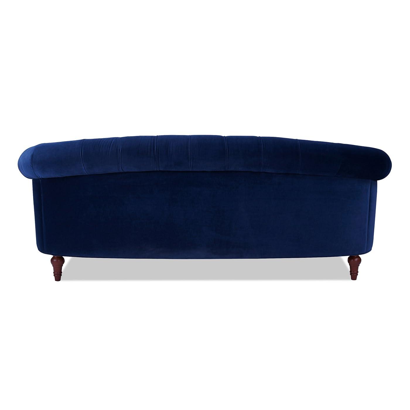 Jennifer Taylor Home La Rosa 84" Victorian Chesterfield Living Room Tufted Sofa Couch, Navy Blue