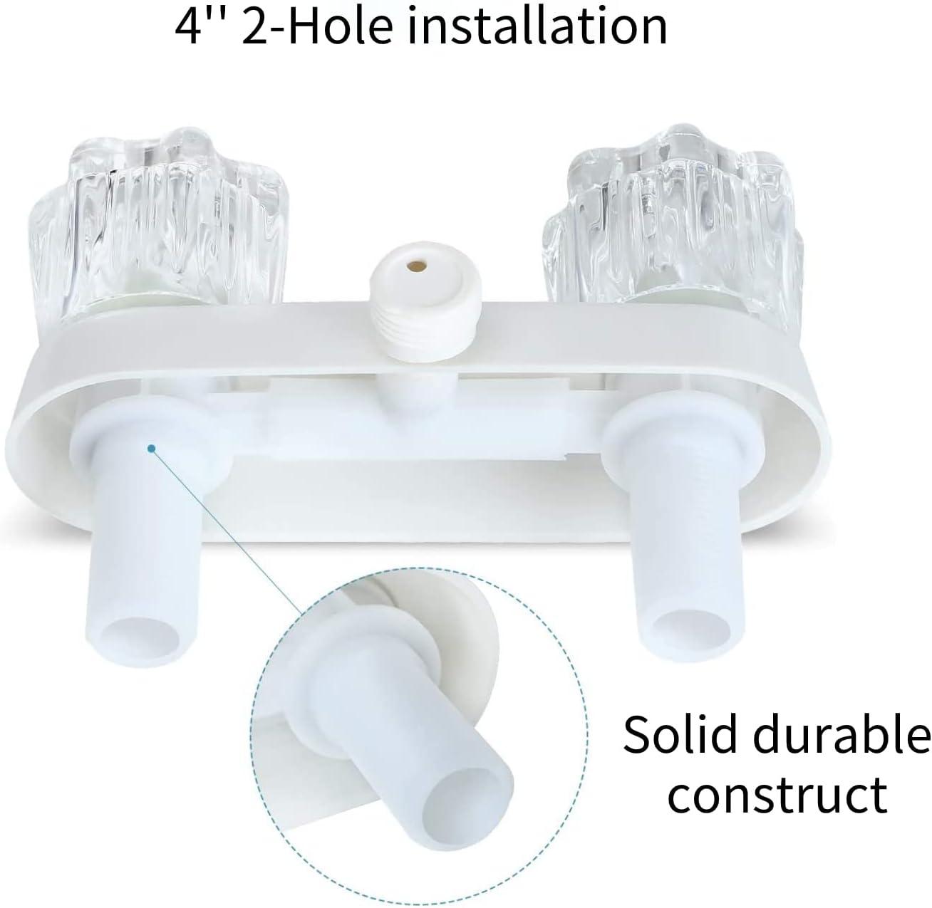 Laguna Brass RV/Motorhome Two Handle Non-Metallic Shower Diverter with Matching Hand Held Shower Set 3220AWT/4120WT