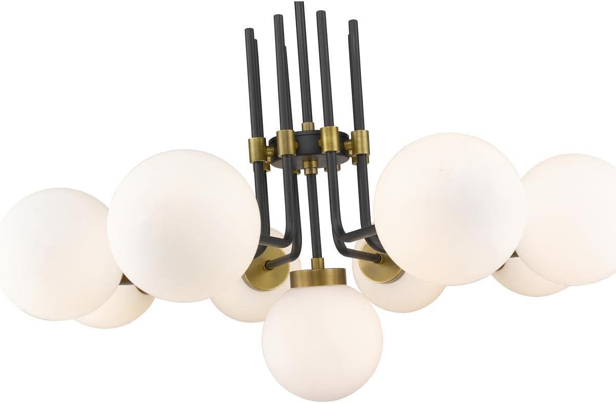 Z-Lite Parsons 9 - Light Chandelier in  Matte Black/Olde Brass