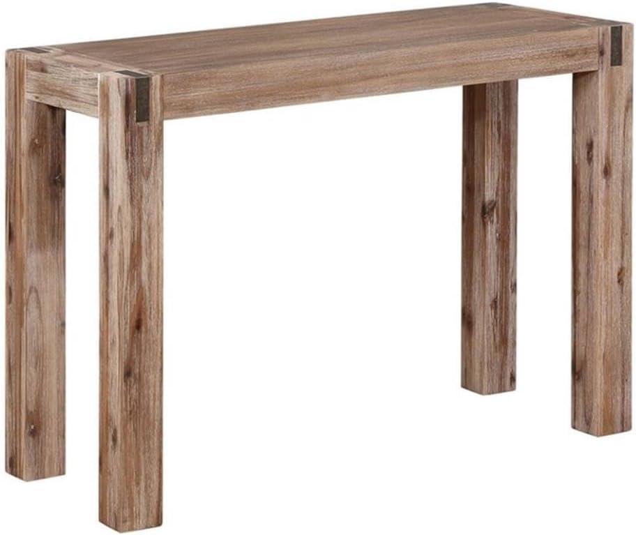 40" Woodstock Acacia Media Console Table Brushed Driftwood - Alaterre Furniture: Rustic Elegance for Home