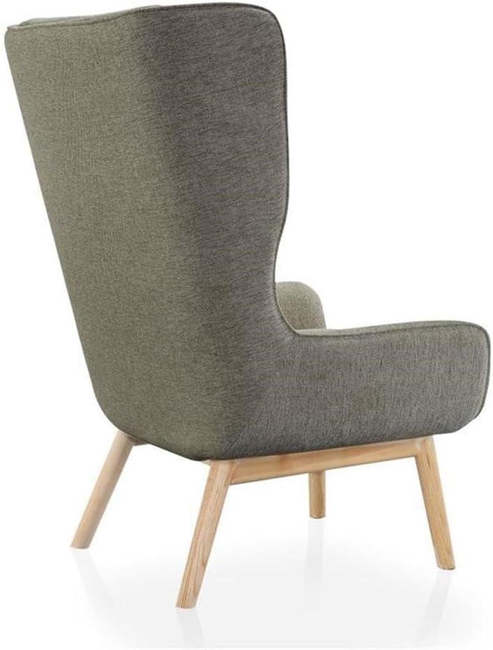 Sampson Graphite and Natural Twill Accent Chair