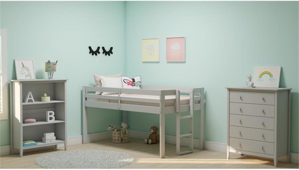 Alaterre Estantería Infantil Alta con 3 Estantes Simplicidad Gris Dove