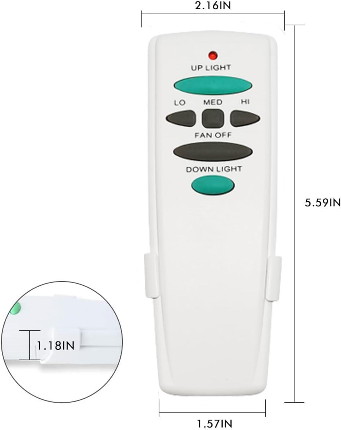 White Ceiling Fan Remote Control with Up/Down Light