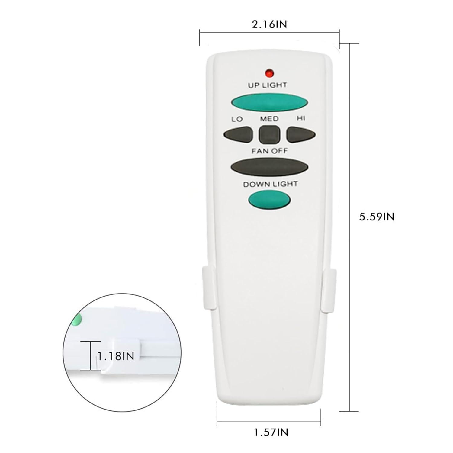 Hampton Bay UC7078T Replacement for Ceiling Fan Remote UC7078T with Up Down Light, L3H2010FANHD Fan-HD Fan-HD6 (Remote Only)