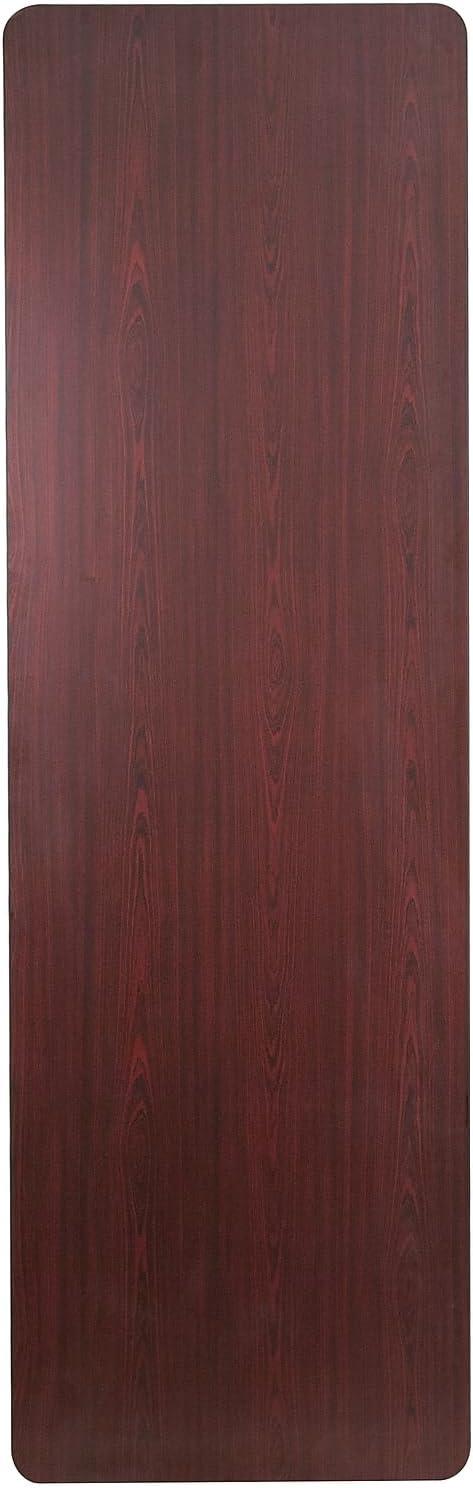 Flash Furniture Wofford 24" x 48" Rectangular High Pressure Mahogany Laminate Folding Banquet Table