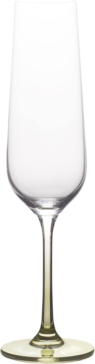Mikasa Gianna Ombre Set of 4 Champagne Flutes, 6.75-Ounce, Sage
