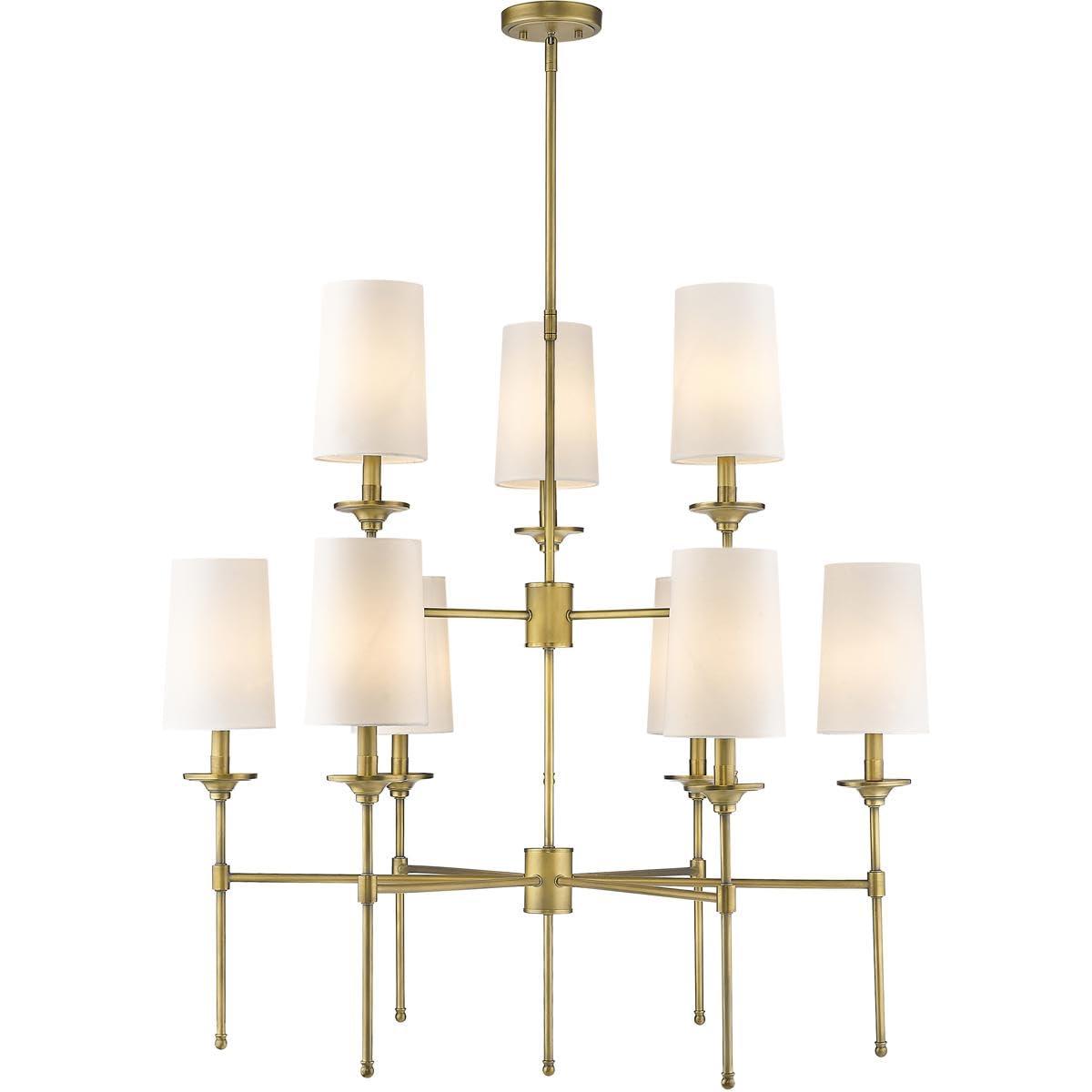 Z-Lite Emily 9 - Light Chandelier in  Rubbed Brass