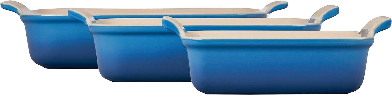 Marseille Blue Stoneware Rectangular Baking Dish Set