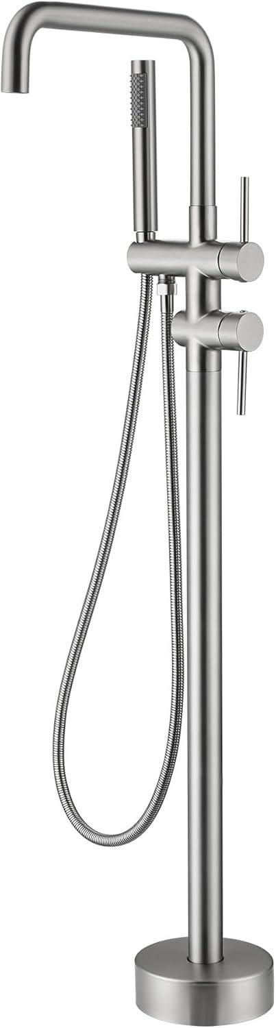 PENGFANG WORLDWIDE LLC Double Handle Floor Mounted Tub Filler With Handshower P017MBTF