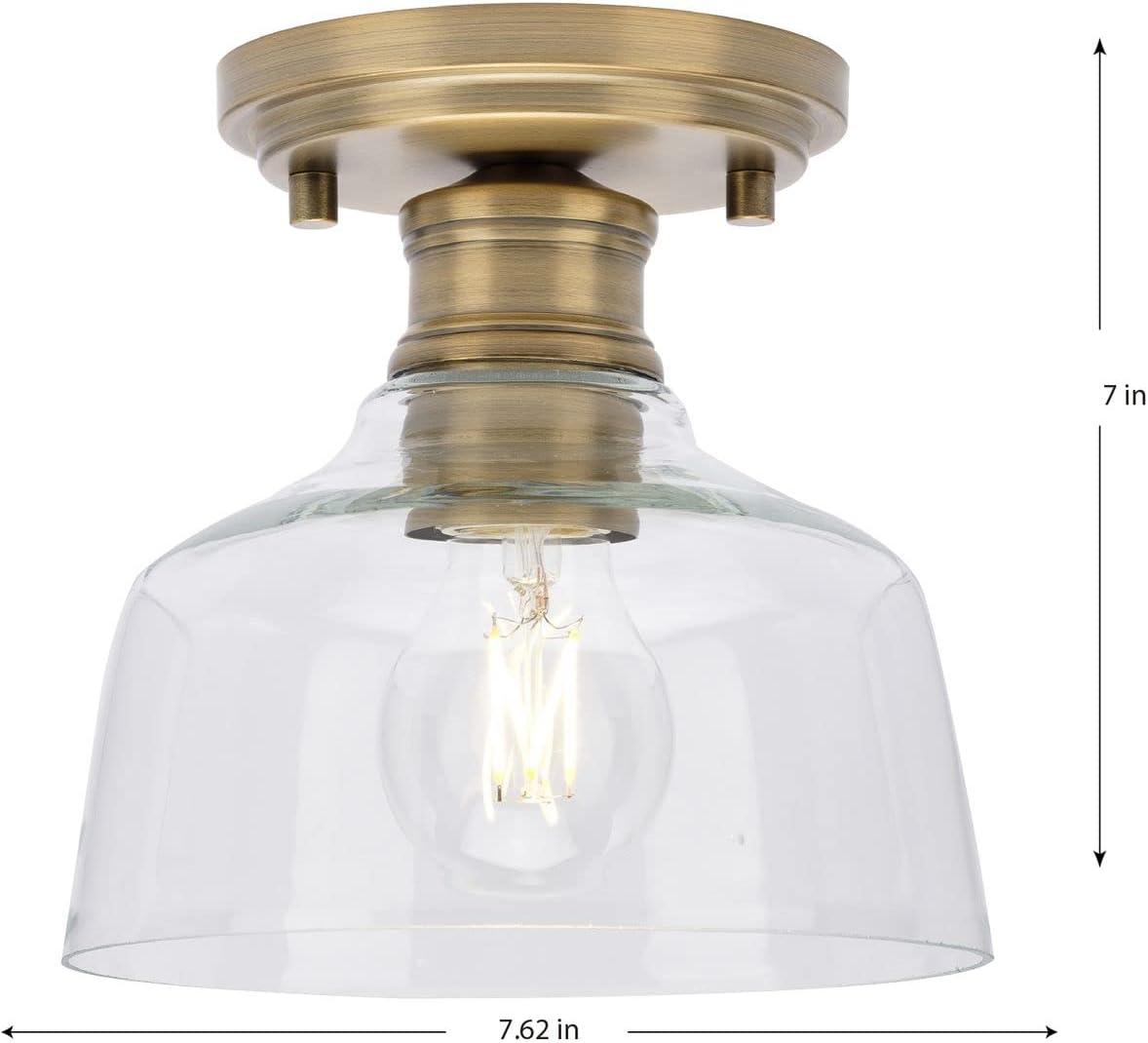 Glass Semi Flush Mount