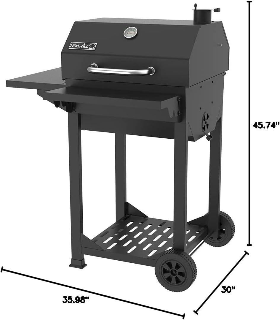 Nexgrill 22" Black Charcoal Barrel Grill with Smoker