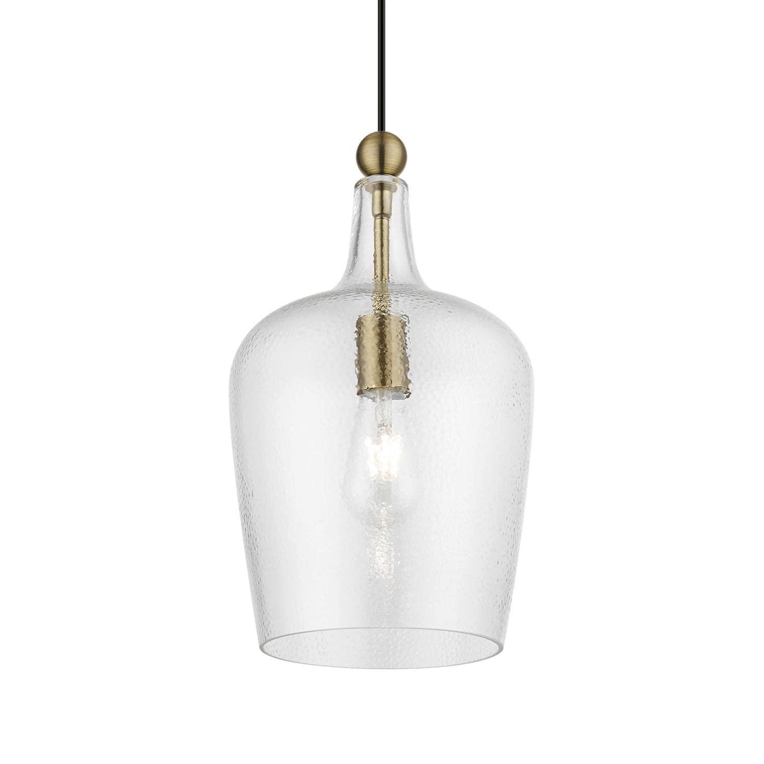 Livex Lighting Avery 1 - Light Pendant in  Antique Brass