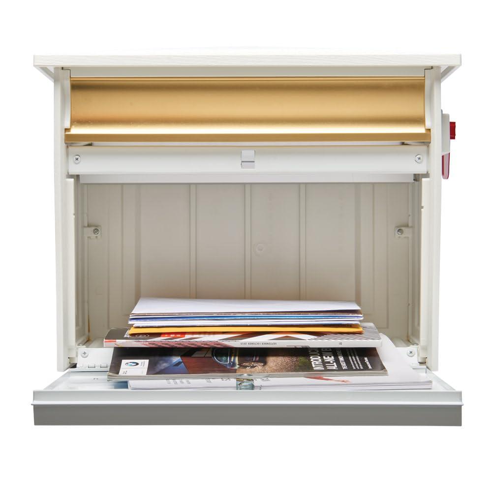 Architectural Mailboxes Mailsafe Locking, Plastic, Medium, Wall-Mount Mailbox in White