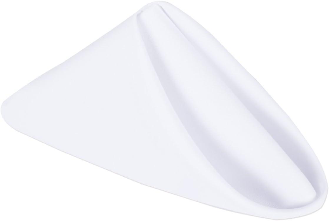 E-Living Store Modern Fabric Commercial Quality Napkin in White (Set of 6)