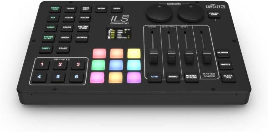 ILS Command Black Wireless Lighting Controller with Backlit Buttons