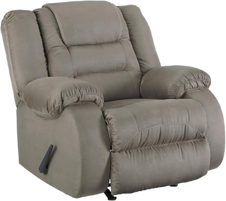 Contemporary Modern Gray Microfiber 39" Recliner